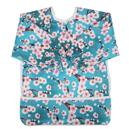 Miniatura 22 de Babero de bebé manga camisa con bolsillo 1-3 años pintura para niñas (Flamingo Cactus)
