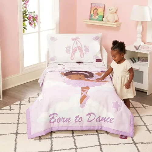 Miniatura 19 de EVERYDAY KIDS Juego de ropa de cama de 4 piezas para niños pequeños – Aventuras del espacio exterior – Incluye edredón, sábana encimera, sábana