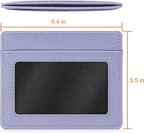 Miniatura 85 de Fintie Billetera delgada y minimalista para bolsillo frontal, con bloqueo RFID, tarjetero y ventana de identificación, para hombre o mujer