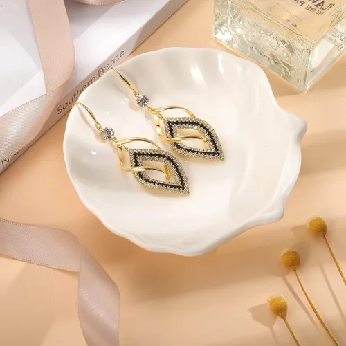 Miniatura 4 de BTOYM Aretes colgantes geométricos dorados, aretes largos de cadena de eslabones bohemios, regalo de joyería para mujeres y niñas