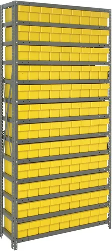 Miniatura 142 de Quantum QSBU-245BK Heavy Duty Shelving Unit with (7) Shelves and (24) QUS245 Black Bins for Garage Warehouse Storage Distribution 400 lb Load