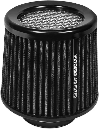 Miniatura 21 de Filtro de aire universal de alto flujo de 6 pulgadas y 5.984 in, entrada de aire frío de cono reutilizable, alto rendimiento, lavable, kit de aire