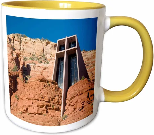 Miniatura 13 de 3dRose Arizona, Sedona, Chapel of The Holy Cross-Us03 Jwi0214-Jamie and Judy Wild - Taza de dos tonos, 11 onzas, negro/blanco