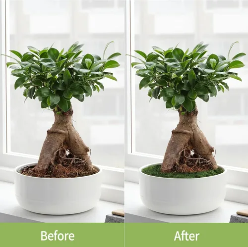 Miniatura 5 de Musgo verde falso de 7.05 onzas para plantas, musgo artificial para decorar musgo sintético para manualidades, centros de mesa, hadas, jardín