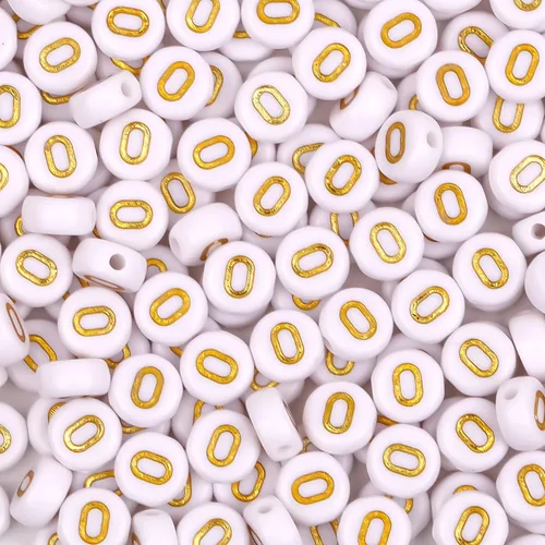 Miniatura 11 de 300 cuentas de letras S de 0.157 x 0.276 in, cuentas blancas del alfabeto de forma redonda acrílica, cuentas sueltas para pulseras con nombre