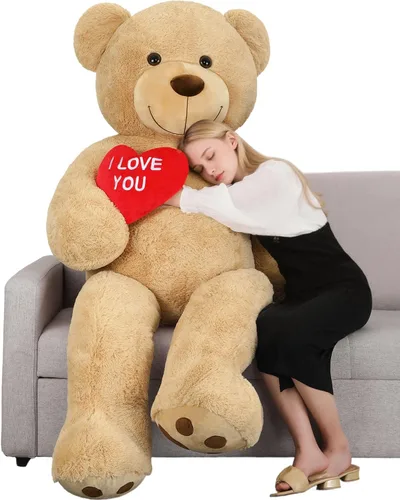 Miniatura 35 de Tezituor Oso de Peluche Marrón Beige de 24 Pulgadas - Juguetes de Oso de Peluche para Niños y Niñas
