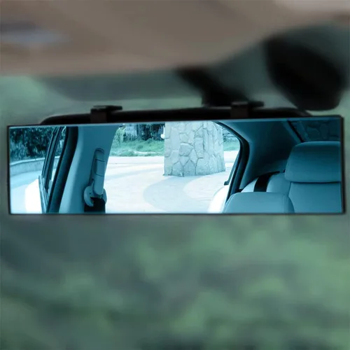 Miniatura 7 de XINLIYA Espejo retrovisor para automóvil, panorámico gran angular de 12 pulgadas, antirreflejo, espejo retrovisor automático con clip, superficie