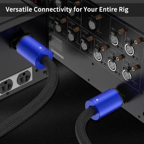 Miniatura 7 de Tertullus Cable de alimentación de alta fidelidad, cable de alimentación audiófilo de audio Ac 11AWG 125V 15A con enchufe IEC C15 de EE. UU.