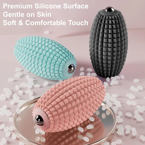 Miniatura 5 de Bola de masaje vibratoria para fascitis plantar, punto de gatillo de silicona, bola de masaje miofascial, rodillo de tejido profundo para espalda