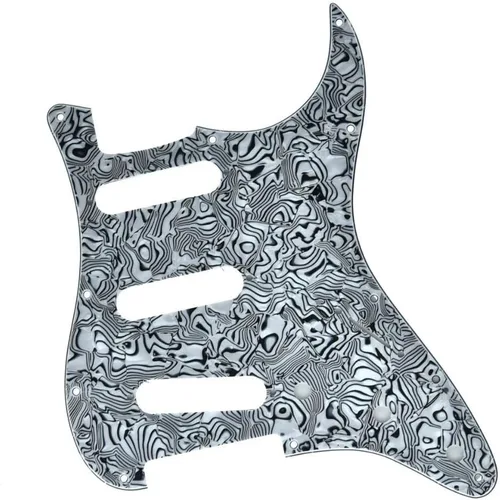 Miniatura 14 de KAISH - Golpeador de 11 agujeros estilo ST/Strat, SSS, para Stratocaster de EE. UU./México, perla de abulón