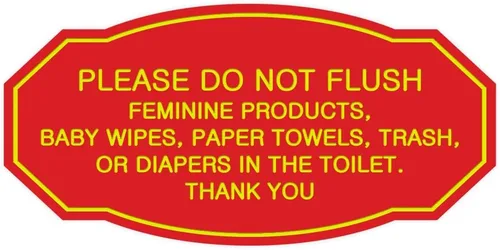 Miniatura 9 de Signs ByLITA Letrero de etiqueta victoriana Please Do Not Flush (Lt Gray), pequeño, 1 paquete Gris claro