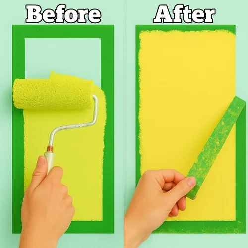 Miniatura 3 de Paquete de 3 cintas adhesivas verdes para pintores – Cinta adhesiva de 0.25 pulgadas de ancho – Multisuperficie, adherencia inteligente