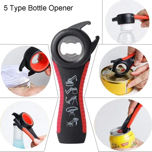 Miniatura 3 de Abrelatas de fácil giro: apertura de tapa Maxracy sin esfuerzo para manos débiles y artritis Abrebotellas versátil Abrebotellas y abrebotellas