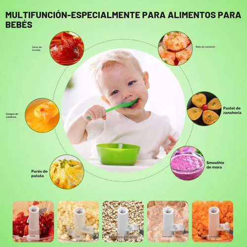 Miniatura 5 de Procesador manual de alimentos, picador de verduras, picador de ajo portátil con cuerda de mano, cortador de cebolla para verduras, jengibre, GGreen