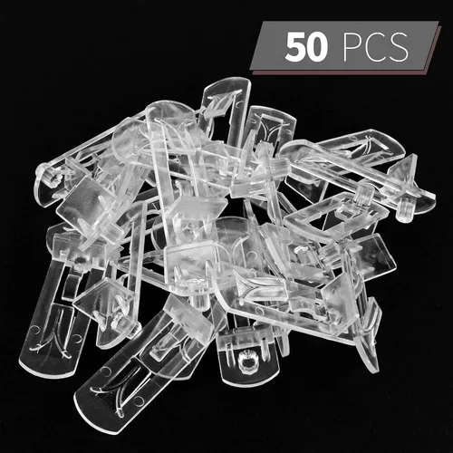 Miniatura 9 de 50 pasadores de plástico con bloqueo de 0.197 in, 3/4 pulgadas de plástico transparente para estante de bloqueo para orificio de clavija de 0.197 in