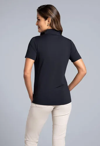 Miniatura 9 de IBKUL Women's Wear Sun Protective UPF 50+ Icefil Cooling Short Sleeve Mock Neck Top