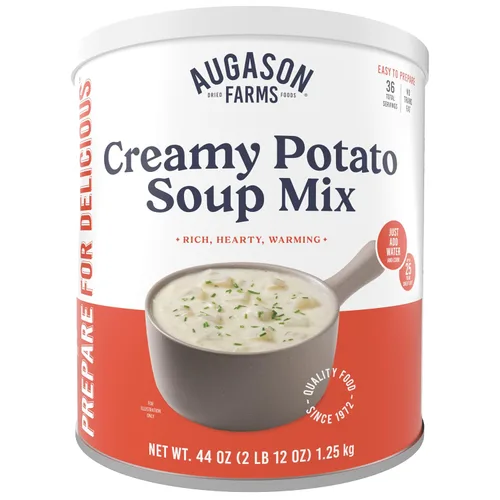 Miniatura 9 de Augason Farms Mezcla para sopa cremosa de brócoli con queso, suministro de comida de emergencia, comidas diarias, 38 porciones