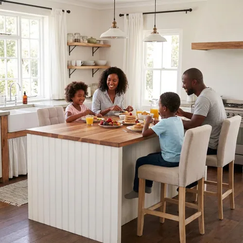Miniatura 6 de YOUNIKE Taburete de bar moderno, taburete de bar con cómodo respaldo alto y patas de madera, silla de cocina de tela para isla y comedor, ya