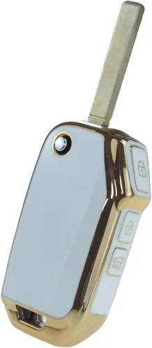 Miniatura 3 de ontto Carcasa para llavero de 3 botones con llavero compatible con control remoto plegable Kia Flip, carcasa duradera de TPU para Forte Seltos Soul