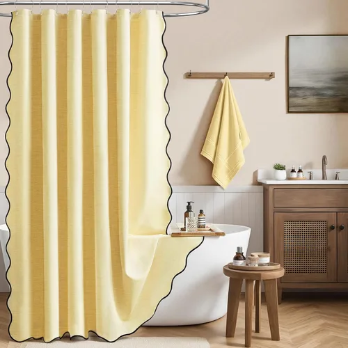 Miniatura 31 de BTTN Lino Crema Festoneado 36x72