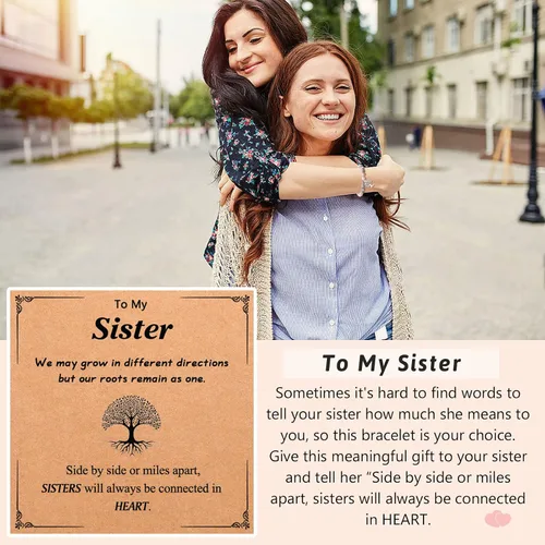 Miniatura 2 de UPROMI Regalos para hermana maestra, pulsera del árbol de la vida para mujer