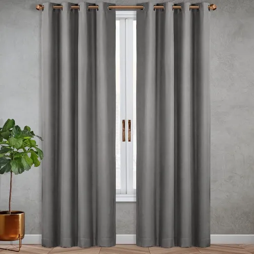 Miniatura 14 de SUN+BLK Nantes - Panel de cortina individual con aislamiento total con ojales, reducción de ruido, bloqueo de luz, marfil, 52 x 108 pulgadas Blanco