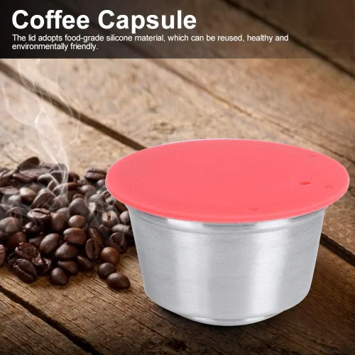 Miniatura 4 de Taza de cápsula de café, cápsulas de café recargables reutilizables de acero inoxidable, accesorio de café de cápsula compatible con cafetera Dolce