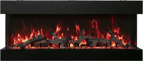 Miniatura 2 de 60-TRU-View-XL XT - Chimenea eléctrica de 3 caras de 60 pulgadas, calentador de chimenea de vidrio de 3 lados con control remoto y temporizador de 8
