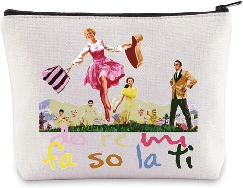BWWKTOP Bolsa de maquillaje cosmética musical sonido Von Trapp regalo Do Re Mi Fa So La Ti Theater Zipper Bolsa Bolsa Mercancía Musical, Do Re Mi,