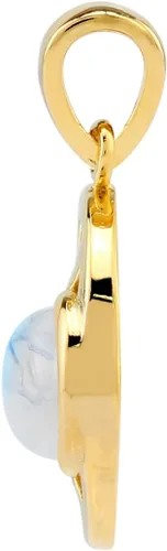 Miniatura 9 de Silvershake Aretes colgantes o colgante o colgante de plata de ley 925 chapada en oro amarillo con dije o colgante con cadena de 18 pulgadas