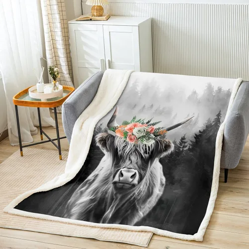 Miniatura 21 de Manta Sherpa de esquí para deportes de esquí, manta de felpa para deportes de invierno, manta de forro polar para sofá, cama, paisaje de nieve