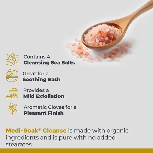 Miniatura 4 de Premier Research Labs Medi-Soak - Sales de baño para remojo de pies y cuerpo, baño de sal marina para mujeres y hombres, baño mineral relajante