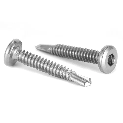 Miniatura 12 de Tornillos de chapa metálica #12 x 5/8 pulgadas, 100 tornillos de cabeza plana de acero inoxidable 410, tornillos Tek, tornillos Allen, tornillos