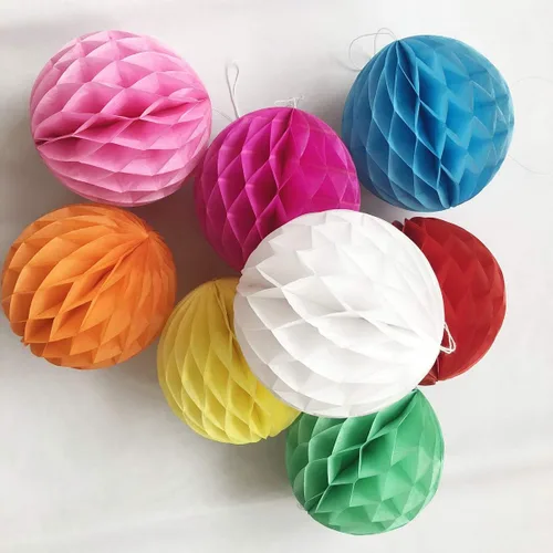 Miniatura 11 de 8 bolas de papel de panal de 8 pulgadas, bolas decorativas de panal de abeja, pompones de papel, bolas de flores, bolas colgantes de arte