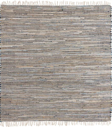Miniatura 3 de Unique Loom Chindi Jute Collection - Alfombra cuadrada de 7 pies y 1 pulgada, color azul marino