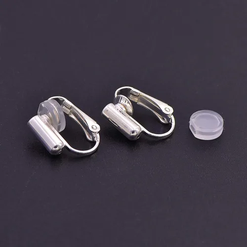 Miniatura 6 de Conversor de clip de oreja extremo del tubo vertical El otro extremo del tapón de silicona en forma de U accesorios de joyería