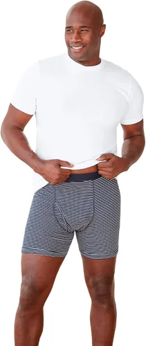 Miniatura 4 de KingSize Camiseta interior de algodón con cuello redondo para hombre, paquete de 3, Multi
