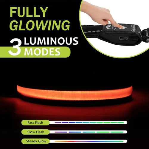 Miniatura 2 de Collares de perro iluminados recargables, collar de perro que brilla en la oscuridad, impermeable, collares de perro con luces LED intermitentes