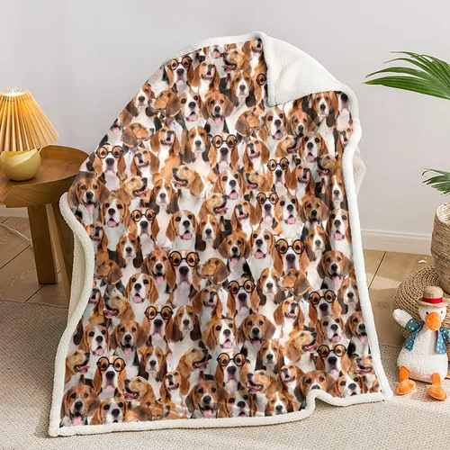 AILONEN Beagle - Manta de perro para niños y adultos, manta de felpa con diseño de animal Beagle, regalo para los amantes de los Beagle, manta de