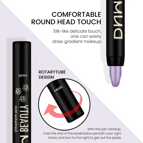 Miniatura 3 de evpct - Juego de lápices de sombra en crema para ojos, a granel, morado claro y violeta brillante, 2 unidades, 08+09 Juego de 2 piezas: morado claro
