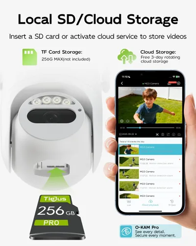 Miniatura 9 de Cámara de seguridad 5G/2.4G para exteriores, cámaras con cable de 3MP grabación 24/7, alimentación enchufable, vista de 360°, seguimiento automático