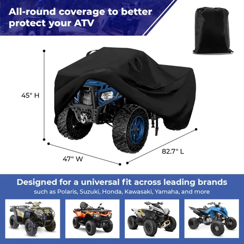 Miniatura 2 de Cubierta para ATV con asas y hebilla - Para todo tipo de clima - Cubierta para ATV al aire libre - Protección de alta resistencia - Para 4