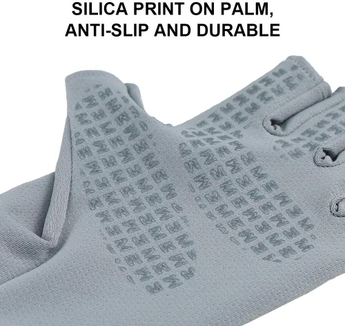 Miniatura 5 de Guantes unisex con protección UV sin dedos, UPF 50+, guantes de sol de verano para pesca al aire libre, ciclismo, senderismo, conducción, kayak