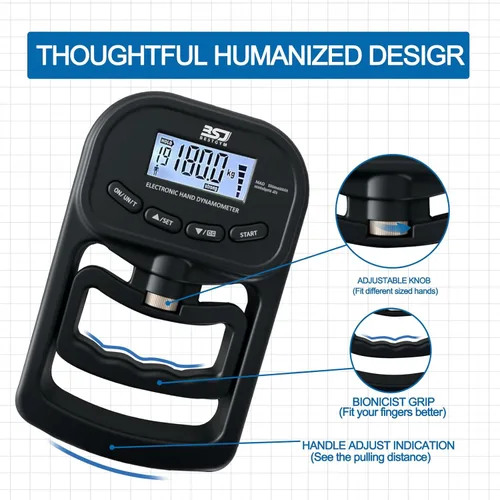 Miniatura 2 de Entrenador de fuerza de agarre de mano, dinamómetro de agarre de mano de 396 libras/396.8 lbs con pantalla LCD, ideal para deportes, escuela y uso