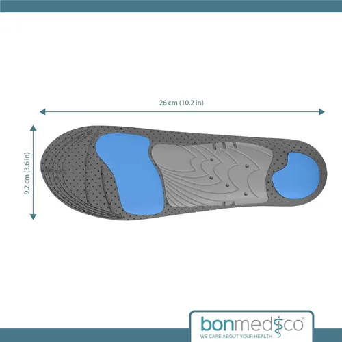 Miniatura 7 de bonmedico Plantillas de gel de alto rendimiento – Insertos de zapatos que absorben los golpes para hombres y mujeres, recortados para adaptarse a