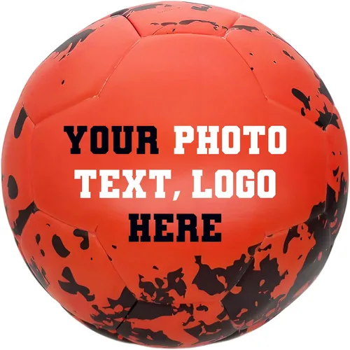 Miniatura 7 de Balón de fútbol personalizado – Nombre, foto, número o logotipo – Pelota de partido y entrenamiento de tamaño oficial 5 – Pelota de regalo de cuero