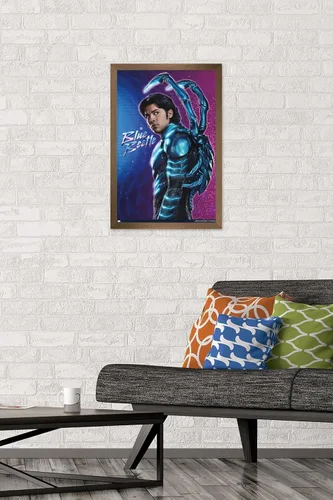Miniatura 2 de Trends International DC Comics Movie Blue Beetle - Póster de pared de Jaime Reyes, 22.4 pulgadas de largo x 14.7 pulgadas, versión enmarcada