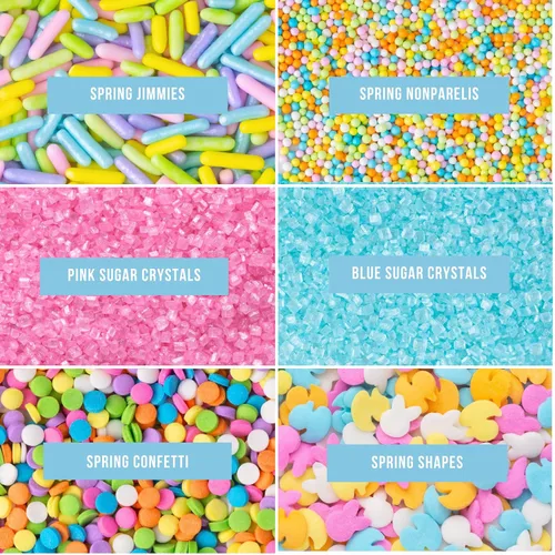Miniatura 4 de Sweets Indeed Juego de 6 celdas de Pascua – 6.45 onzas de gránulos decorativos comestibles para hornear, decoración de pasteles, cupcakes, galletas