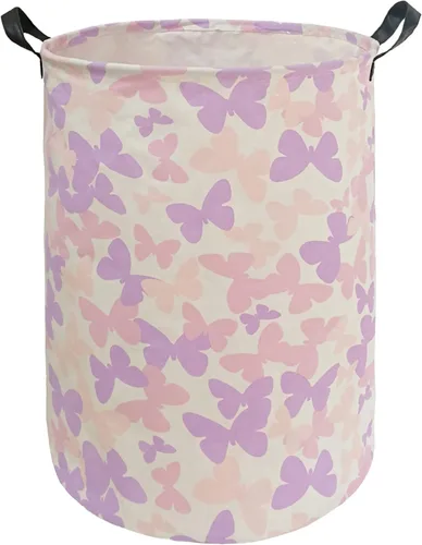 Cesta plegable para ropa sucia para niños, cesta organizadora de almacenamiento plegable, almacenamiento de ropa de juguetes con asas para Mariposa