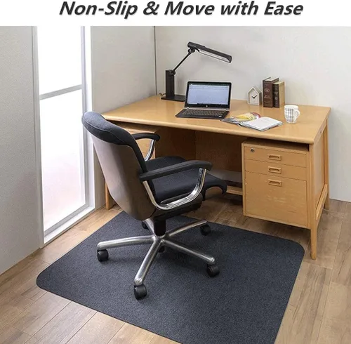 Miniatura 2 de Icegrey Tapete para silla de oficina, rectangular, lavable, antideslizante, protector de suelo para suelos de madera dura y azulejos, color verde